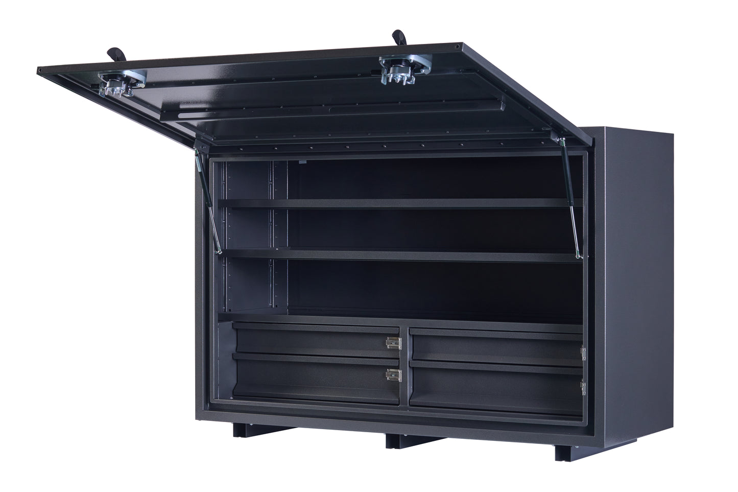 1400 Series - SQUARE FRONT, 4 DRAWERS (2 Side By Side) & 2 SHELVES