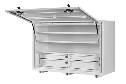 1400 Series - SQUARE FRONT, 4 DRAWERS (2 Side By Side) & 2 SHELVES