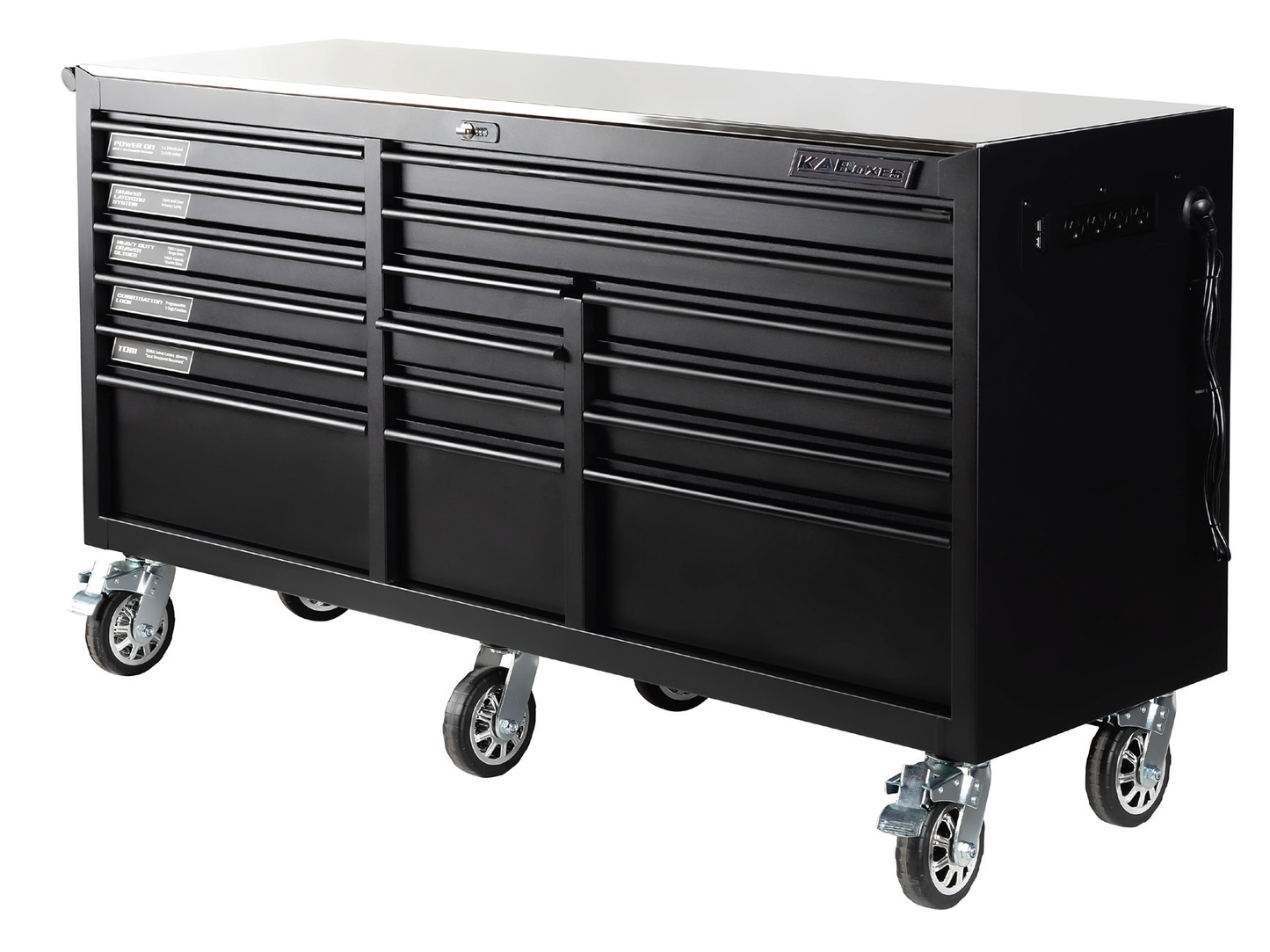 68" 6 Drawer Tool Chest + 16 Drawer Roller Cabinet Combo