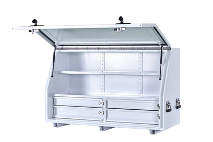 1360 Aluminium Series - 4 DRAWERS (2 Side By Side) & 2 SHELVES