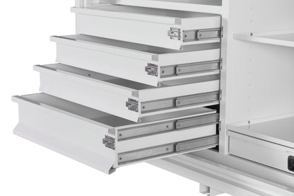 1400 Series - SQUARE FRONT, 4 DRAWERS & 5 SHELVES